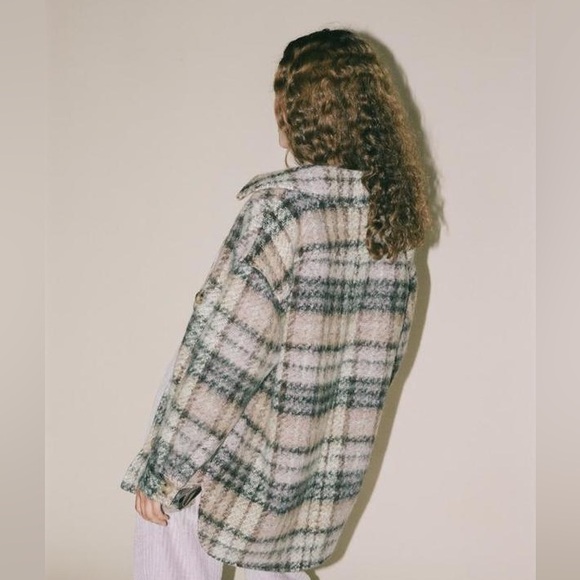 No. 6 Wilson Jacket in Stone and Lilac Check, L/XL - Picture 10 of 11